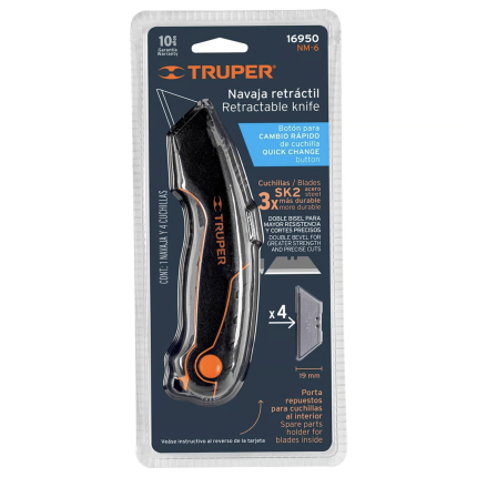 Cutter profesional Retráctil 7pulg Rudo Truper